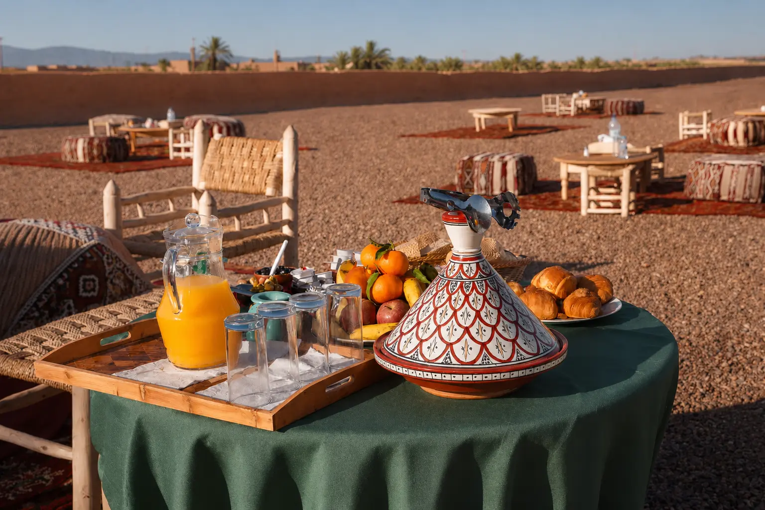 Celebration breakfast after a balloon flight